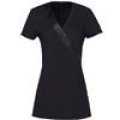 Premier Rose beauty and spa wrap satin trim tunic Black