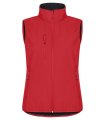 Dames Softshell Bodywarmer Clique Classic 0200916 Rood