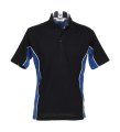 Heren Poloshirt Track Kustom Kit KK475 zwart-royal-wit