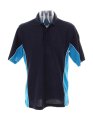 Heren Poloshirt Track Kustom Kit KK475 navy-turquoise-wit