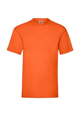 Goedkope Oranje Heren T-shirt Fruit of the Loom Valueweight