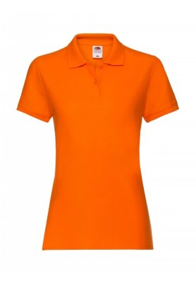 Goedkope Oranje Dames Polo Fruit of the Loom Premium