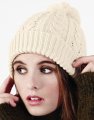 Dames Muts Cable Knit Snowstar Beanie