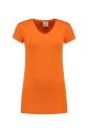 Goedkope Oranje Dames T-shirt V hals Lemon & Soda LEM1262