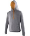 Heren Hoodie AWDis varsity JH003 Charcoal-Orange Crush