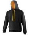 Heren Hoodie AWDis varsity JH003 Jet Black-Gold