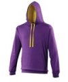 Heren Hoodie AWDis varsity JH003 Purple-Sun Yellow