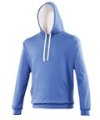 Heren Hoodie AWDis varsity JH003 Royal Blue-Arctic White