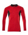 MASCOT® ACCELERATE Lange mouwen poloshirts; Poloshirts; Werkpoloshirts; Polosweatshirts; Werkkleding signaalrood-melêe/zwart