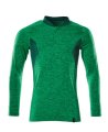 MASCOT® ACCELERATE Lange mouwen poloshirts; Poloshirts; Werkpoloshirts; Polosweatshirts; Werkkleding helder groen-melêe/groen