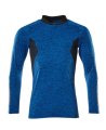 MASCOT® ACCELERATE Lange mouwen poloshirts; Poloshirts; Werkpoloshirts; Polosweatshirts; Werkkleding helder blauw-melêe/donkermarine