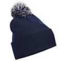 Beechfield Junior snowstar beanie French Navy / Light Grey