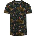 Heren T-shirt tropische print Native Spirit NS350 Navy Paradise Bird