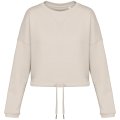 Dames Sweater Native Spirit Ecologische cropped Ivory