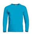 Heren T-shirt Lange Mouw Santino James Aqua