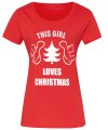 Dames Kerst T-shirt CJ212