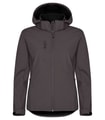 Dames hoodie Softshell Jas Clique Classic 0200917 Donkergrijs