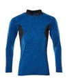 MASCOT® ACCELERATE Lange mouwen poloshirts; Poloshirts; Werkpoloshirts; Polosweatshirts; Werkkleding helder blauw-melêe/donkermarine