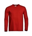 Heren T-shirt Lange Mouw Santino James Rood