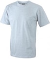T-shirt James & Nicholson Men's Round-T Pocket JN920 Ash