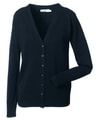 Dames vest V neck Cardigan Russell 715F navy