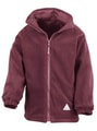 Jassen Junior Reversible Stormproof Jacket Result R160JY fleece burgundy