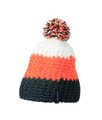 Muts Crocheted with Pompon MB7940 carbon/orange/white