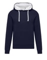 Heren Hoodie Contrast SG SGO24M Navy-Snowwhite