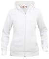 Dames Hoodie Basic Full Zip Clique 021035 wit