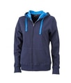 Dames Hoodie James & Nicholson JN594 marine-kobalt