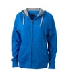 Dames Hooded Sweaters Lifestyle JN962 cobalt-grijs