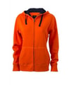 Dames Hooded Sweaters Lifestyle JN962 dark orange-navy