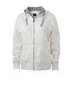 Dames Hooded Sweaters Lifestyle JN962 offwhite-grey melange