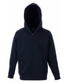 Kinder Hoodie full zip Fruit of the Loom 62-045-0 deep navy