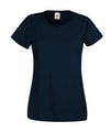 Goedkope Dames T-shirts fruit of the loom value weight 61-372-0 navy