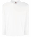 T-shirts, Kids Unisex Value Weight Long Sleeve Fruit of the Loom 61-007-0 wit