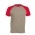 T-shirts Baseball Kariban K330 LIGHTGREY-RED