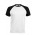 T-shirts Baseball Kariban K330 WHITE-BLACK