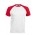 T-shirts Baseball Kariban K330 WHITE-RED