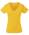Dames T-shirts V hals Fruit of the loom 61-398-0 sunflower
