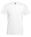 T-shirts V hals Fruit of the Loom wit