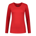 Dames T-shirt Lange mouw Santino Juna rood