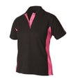 Finden & Hales Women's sports polo Black/ Fuchsia
