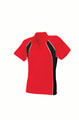 Finden & Hales Women's jersey team polo Red/ Black/ White