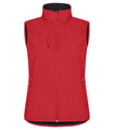 Dames Softshell Bodywarmer Clique Classic 0200916 Rood