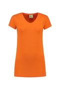 Goedkope Oranje Dames T-shirt V hals Lemon & Soda LEM1262