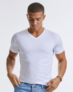 Heren T-shirt Organisch V Hals Russell R-103M-0