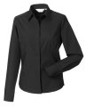 Dames blouse Poplin Russell 942F lange mouw zwart