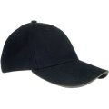 Caps, Canvas Cap 6 panel cap zwart-grijs