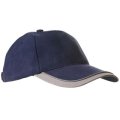 Caps, Double Peak Cap 6 panel cap navy-grijs